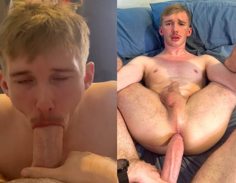 gay porn Enorme e grosso dilatando o loiro guloso