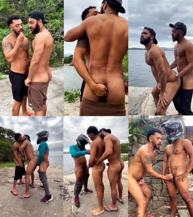 sexo gay ao ar livre putaria na praia deserta