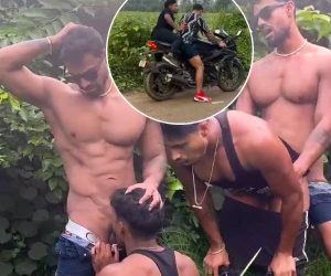 Motoqueiro cobra carona e fode no matinho