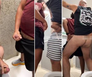 Gordinho bota pau pra fora e leva rolada no rabo